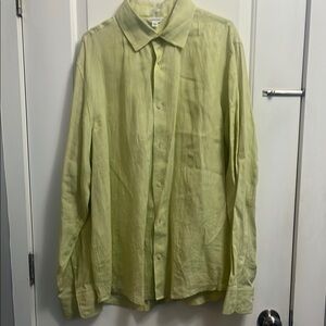 NWOT Calvin Klein Men’s Long Sleeve Linen Button Down Shirt - L